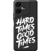 Черный чехол BoxFace Tecno POVA  Neo 3 Hard Times Good Times