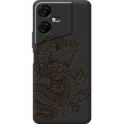 Черный чехол BoxFace Tecno POVA  Neo 3 Chinese Dragon