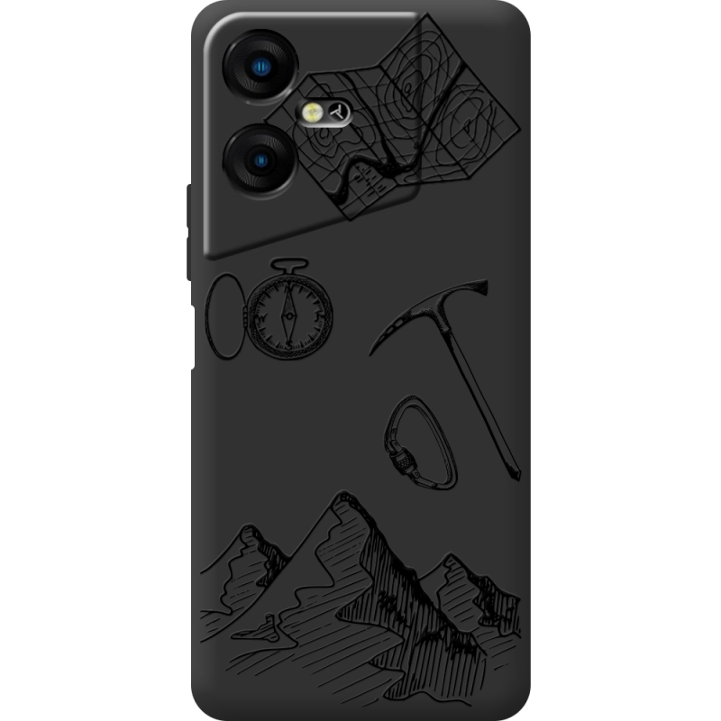 Черный чехол BoxFace Tecno POVA  Neo 3 Mountains