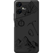 Черный чехол BoxFace Tecno POVA  Neo 3 Mountains