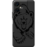 Черный чехол BoxFace Tecno POVA  Neo 3 Grizzly Bear