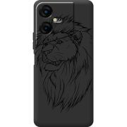 Черный чехол BoxFace Tecno POVA  Neo 3 Lion