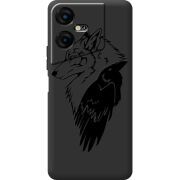 Черный чехол BoxFace Tecno POVA  Neo 3 Wolf and Raven