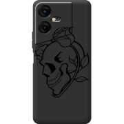 Черный чехол BoxFace Tecno POVA  Neo 3 Skull and Roses