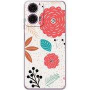 Чехол BoxFace Motorola G24 Line Flowers