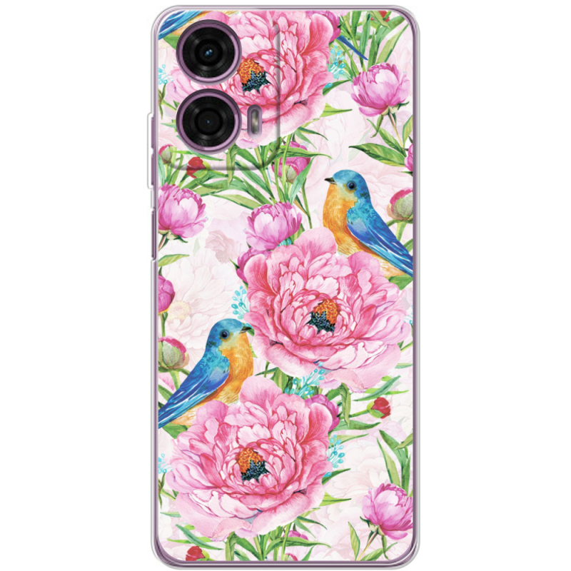 Чехол BoxFace Motorola G24 Birds and Flowers