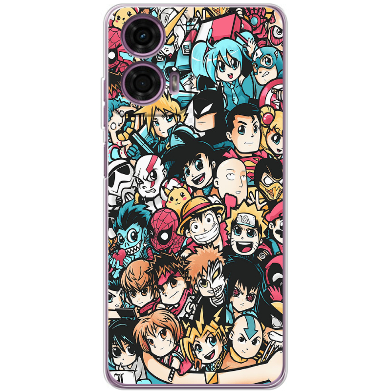 Чехол BoxFace Motorola G24 Anime Stickers