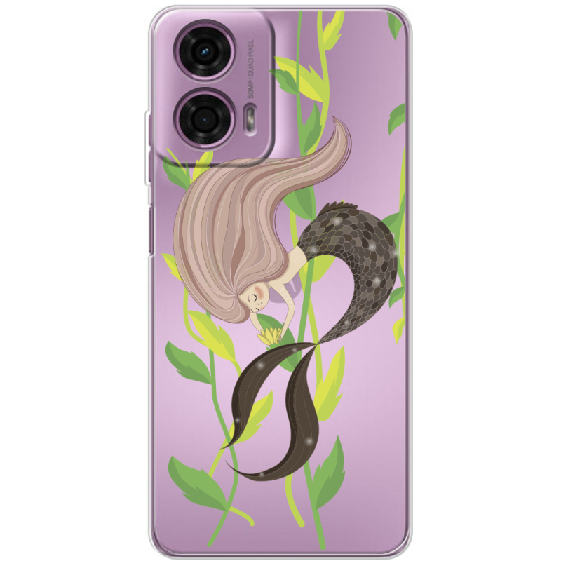 Прозрачный чехол BoxFace Motorola G24 Cute Mermaid