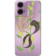 Прозрачный чехол BoxFace Motorola G24 Cute Mermaid