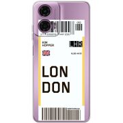 Прозрачный чехол BoxFace Motorola G24 Ticket London