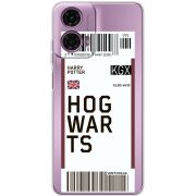 Прозрачный чехол BoxFace Motorola G24 Ticket Hogwarts