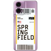 Прозрачный чехол BoxFace Motorola G24 Ticket Springfield