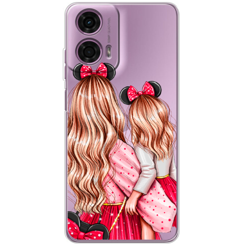 Прозрачный чехол BoxFace Motorola G24 Mouse Girls