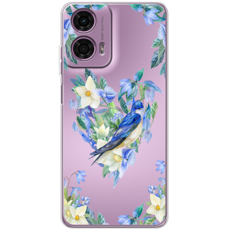 Прозрачный чехол BoxFace Motorola G24 Spring Bird