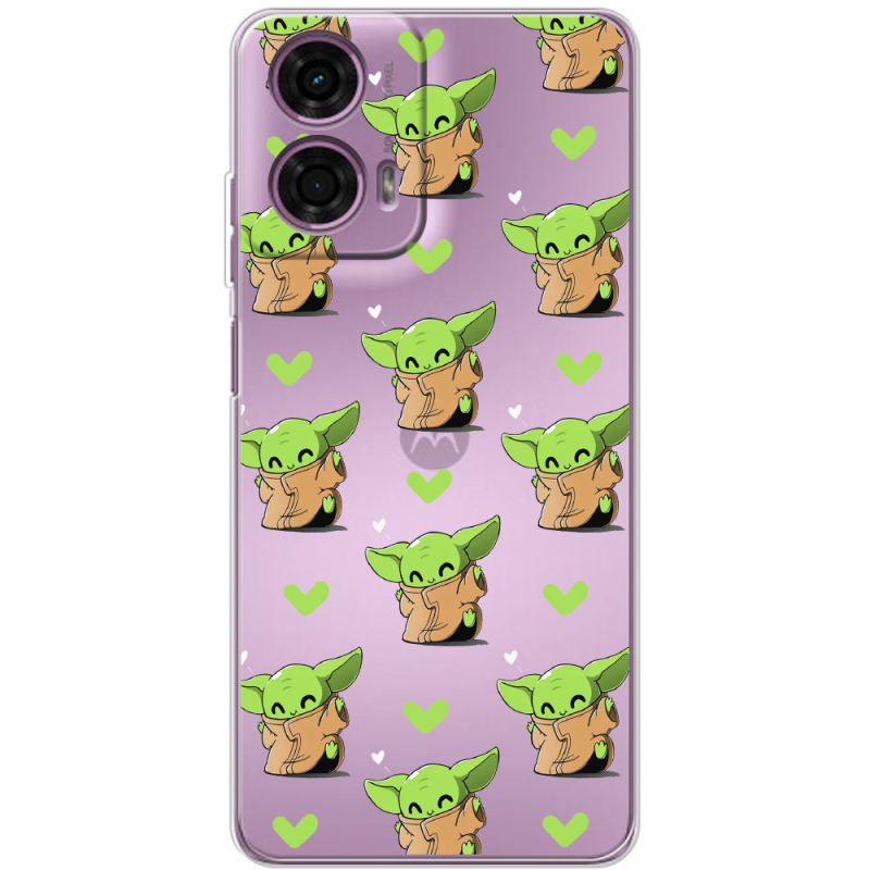 Прозрачный чехол BoxFace Motorola G24 Pattern Baby Yoda