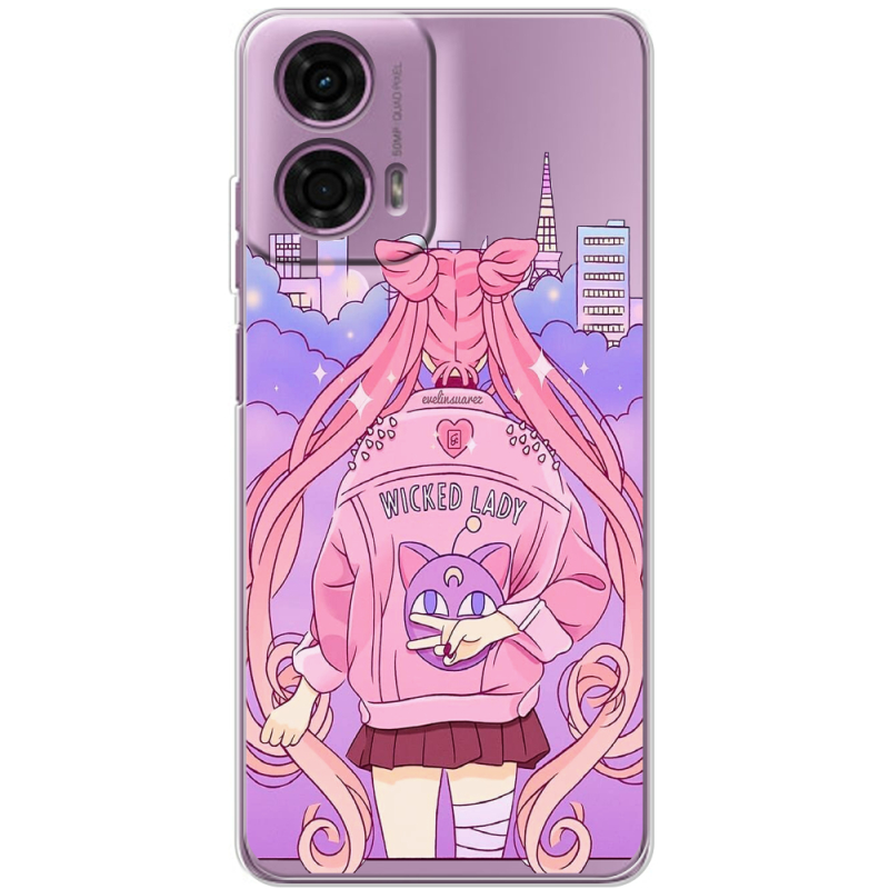 Прозрачный чехол BoxFace Motorola G24 Wiked Lady