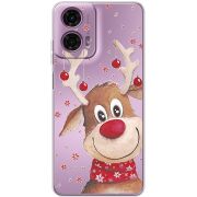 Прозрачный чехол BoxFace Motorola G24 Winter Deer