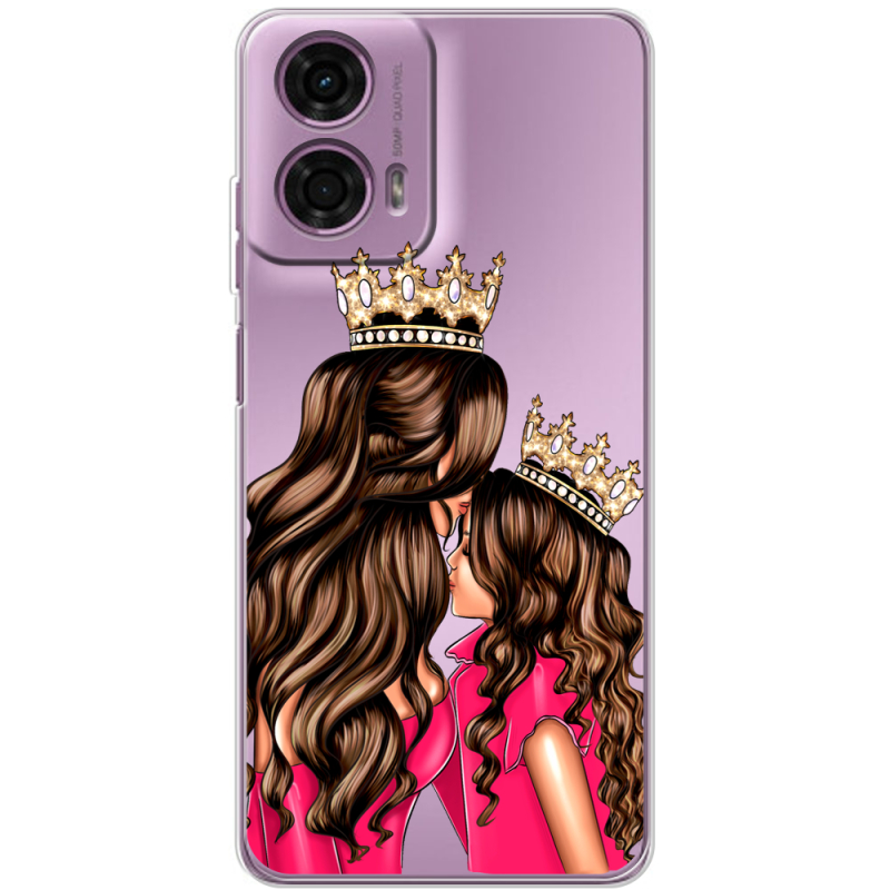 Прозрачный чехол BoxFace Motorola G24 Queen and Princess