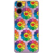 Прозрачный чехол BoxFace Motorola G24 Hippie Flowers