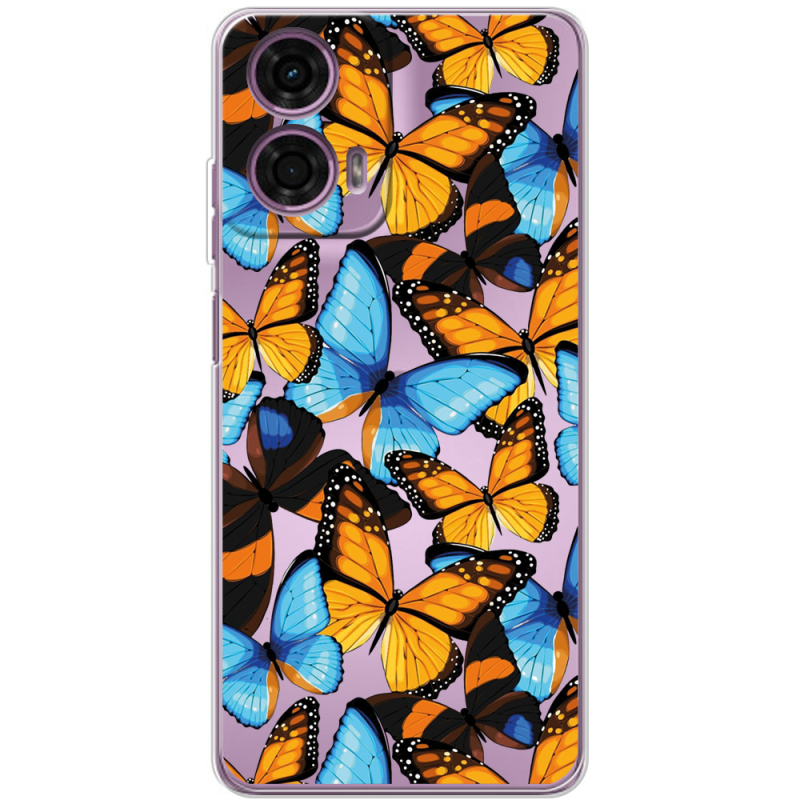 Прозрачный чехол BoxFace Motorola G24 Butterfly Morpho