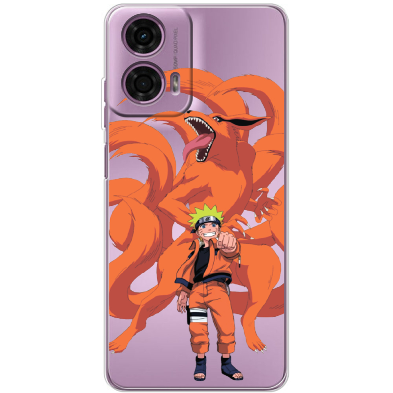 Прозрачный чехол BoxFace Motorola G24 Naruto and Kurama