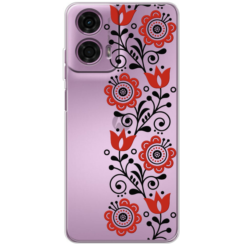 Прозрачный чехол BoxFace Motorola G24 Ethno Ornament