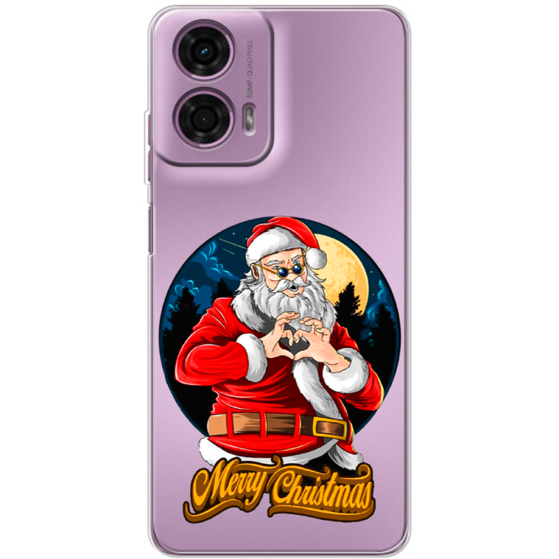 Прозрачный чехол BoxFace Motorola G24 Cool Santa