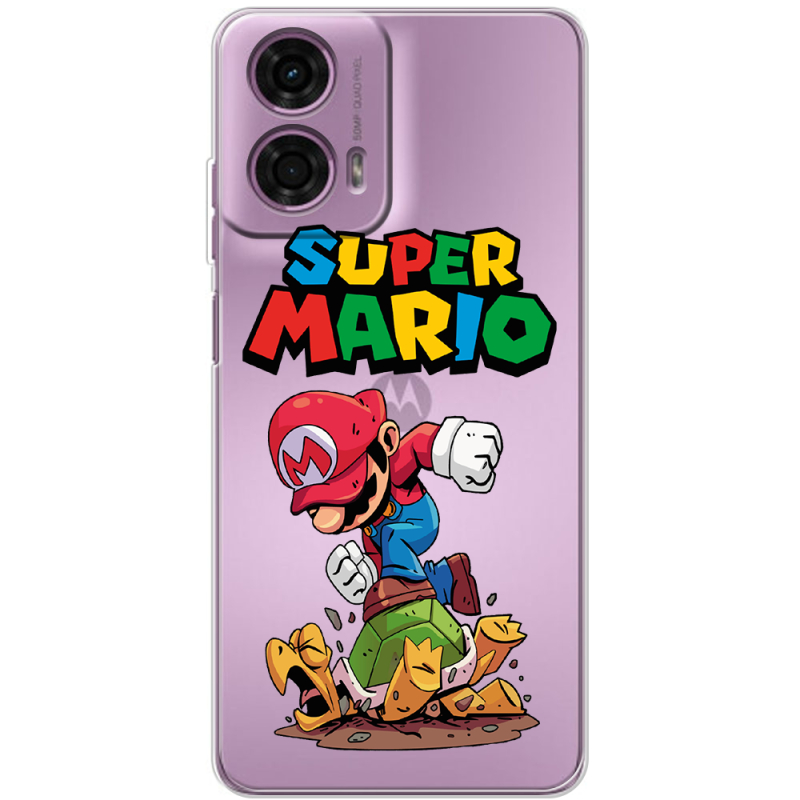 Прозрачный чехол BoxFace Motorola G24 Super Mario