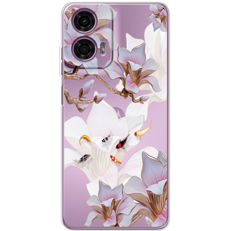 Прозрачный чехол BoxFace Motorola G24 Chinese Magnolia