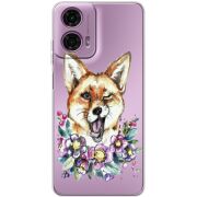 Прозрачный чехол BoxFace Motorola G24 Winking Fox