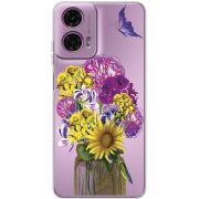 Прозрачный чехол BoxFace Motorola G24 My Bouquet