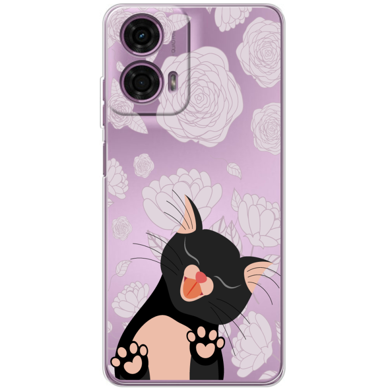 Прозрачный чехол BoxFace Motorola G24 Meow