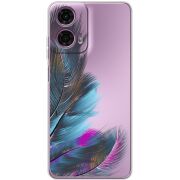 Прозрачный чехол BoxFace Motorola G24 Feathers