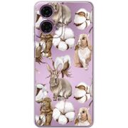 Прозрачный чехол BoxFace Motorola G24 Cotton and Rabbits