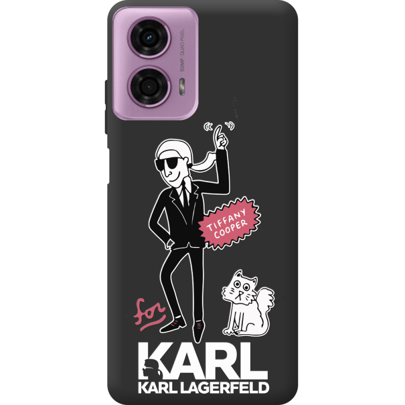 Черный чехол BoxFace Motorola G24 For Karl