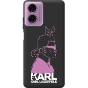 Черный чехол BoxFace Motorola G24 Pink Karl