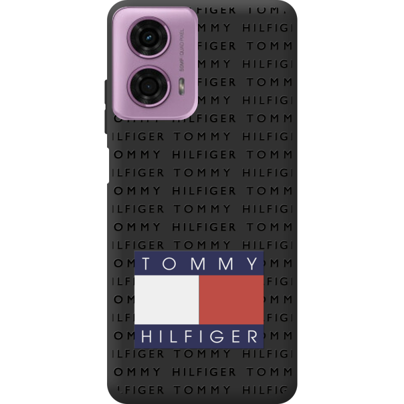 Черный чехол BoxFace Motorola G24 Tommy Print