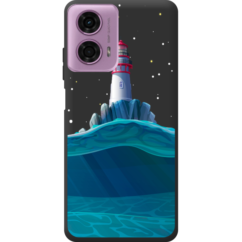 Черный чехол BoxFace Motorola G24 Lighthouse