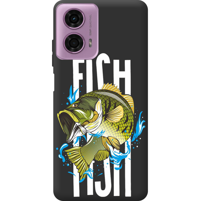 Черный чехол BoxFace Motorola G24 Fish