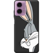 Черный чехол BoxFace Motorola G24 Lucky Rabbit