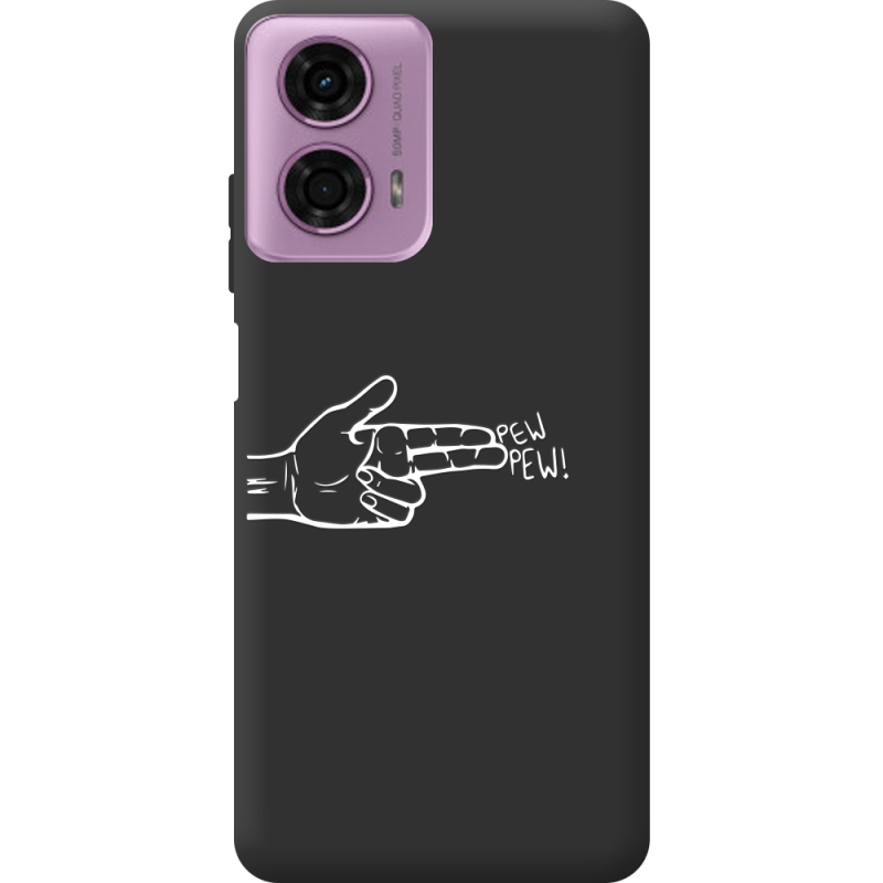 Черный чехол BoxFace Motorola G24 Pew Pew