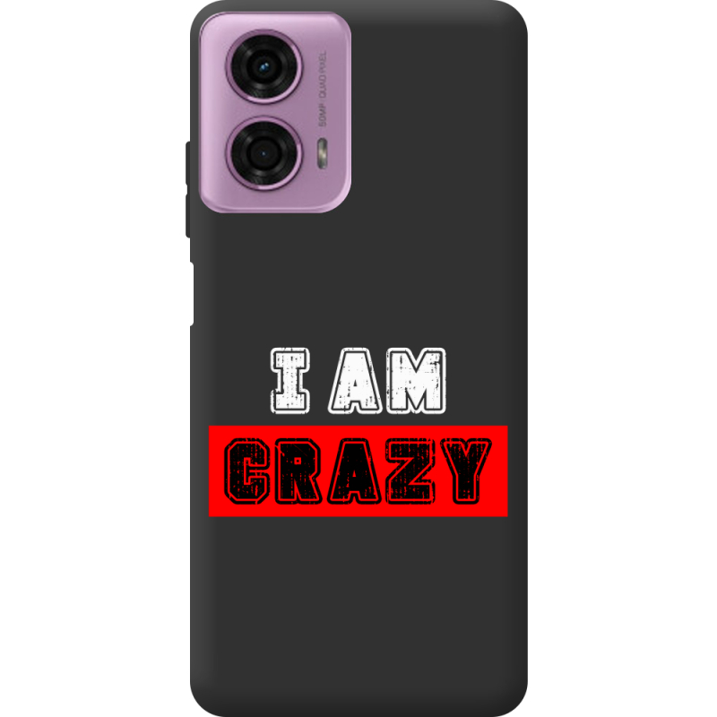 Черный чехол BoxFace Motorola G24 I'm Crazy