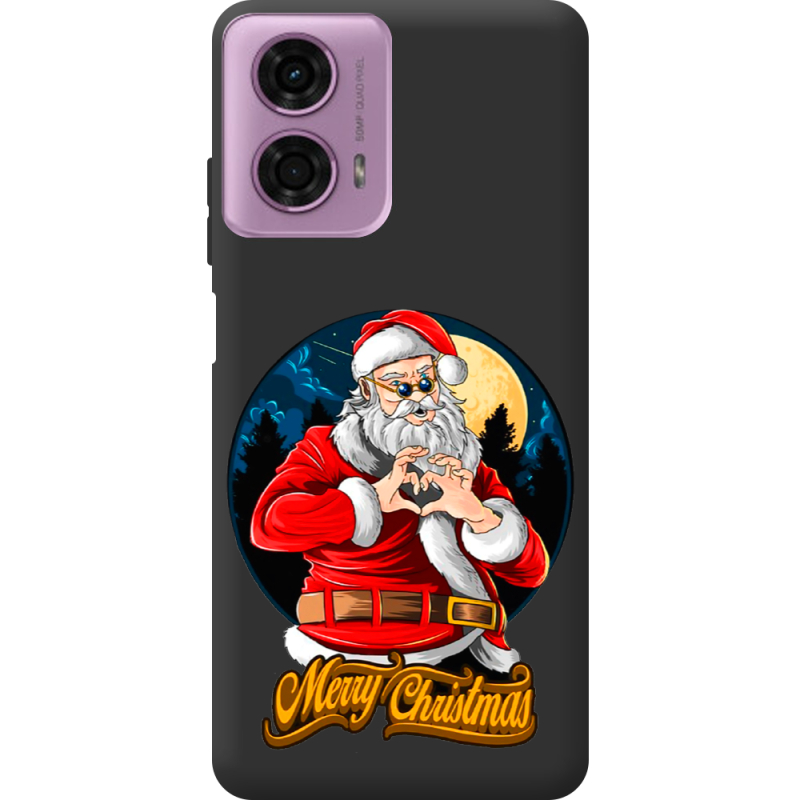 Черный чехол BoxFace Motorola G24 Cool Santa