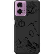 Черный чехол BoxFace Motorola G24 Mountains