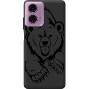 Черный чехол BoxFace Motorola G24 Grizzly Bear