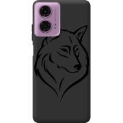 Черный чехол BoxFace Motorola G24 Wolf