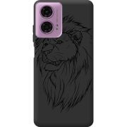 Черный чехол BoxFace Motorola G24 Lion