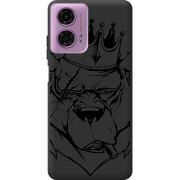 Черный чехол BoxFace Motorola G24 Bear King