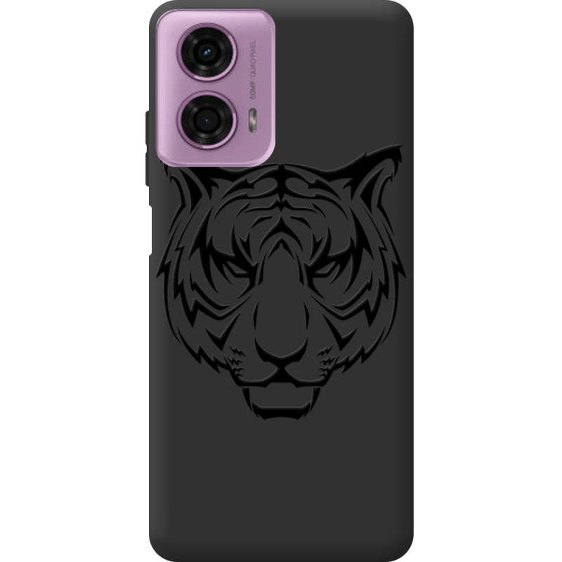 Черный чехол BoxFace Motorola G24 Tiger