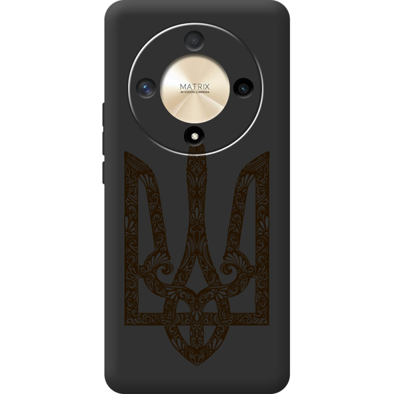 Черный чехол BoxFace Honor Magic 6 Lite 5G Ukrainian Trident